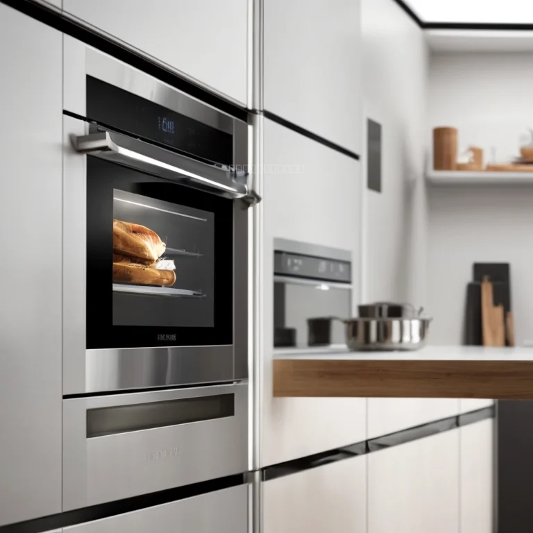 Detailansicht eines KI-gesteuerten Ofens